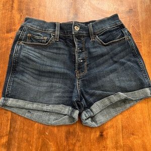 Hollister high rise denim shorts.